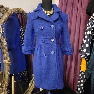 Cobalt Blue Vintage y2k Pea Coat